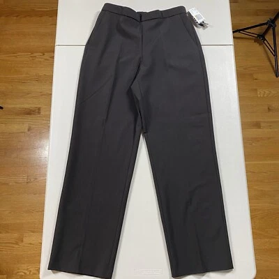 NWT Briggs New York Women’s Pants Sz 10 Comfort Waist Brown Black Stripe Pockets - Image 1 of 4