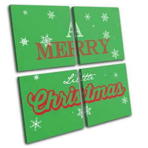 Navidad Alegre Tipo Religión LIENZO ARTE MURAL Imagen Imprimir VA - Imagen 1 de 1