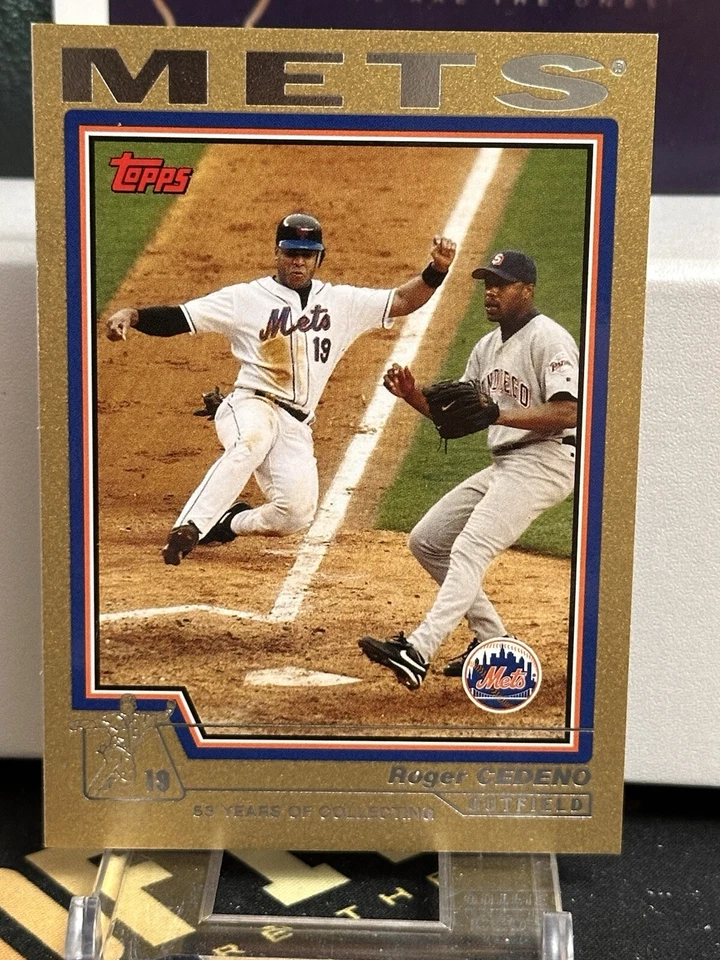 2004 Baseball Topps Roger Cedeno New York Mets #490 Gold /2004 SP - Image 1 of 2