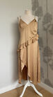 Song Of Style Brand New Gold Ruffle Front Cocktail Dress Xl With Tags 