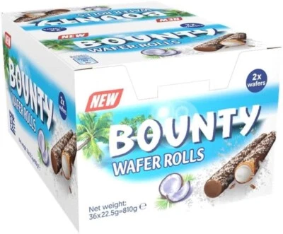 Rollos de obleas Bounty 1 estuche con x288 barras x22,5 g cada una Foto 1 de 4