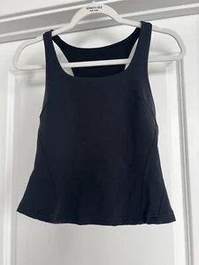 Canotta Lululemon donna nera senza maniche racerback activewear taglia 4 - Foto 1 di 5