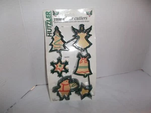 Cortadores de galletas de plástico Hutzler Yule Cheer verde Navidad - Imagen 1 de 5
