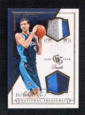 2013 Panini National Treasures NBA Game Gear Dual Patch 5/25 Dirk Nowitzki HOF