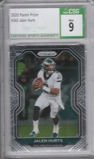 2020 Panini Prizm Jalen Hurts Rookie Card CSG 9 Mint🎁 FREE MONTANA ERROR CARD