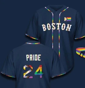 2024 Boston Red Sox Pride Jersey SGA Promo 06/11/2024 Size XL New in Plastic - Picture 1 of 3