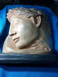 ALEXANDER the GREAT Head Bust Greek Resin Cast  Statue Sculpture  15" H x 13 W  - Picture 1 of 12