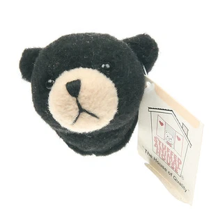 Stuffed Animal House 2" Black Bear Plush Head Toy Fridge Magnet Refrigerator NWT - Picture 1 of 1