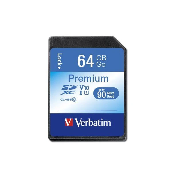 Verbatim VB-SDXC10-64G (VERBATIM SECURE DIGITAL CARD XC / UHS1 SDXC 64GB CLASS 1 - Immagine 1 di 1