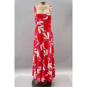 Mister Zimi Dress Women US 10 Colorful Floral Maxi Linen Blend Coastal Resort - Picture 1 of 11