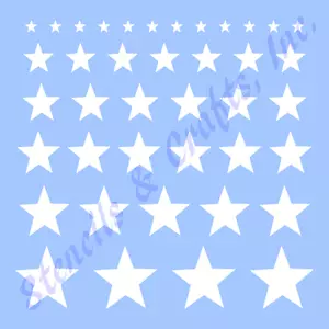 "PLANTILLA STARS FORMAS SURTIDAS ESTRELLAS PLANTILLAS ARTESANALES PINTURA ARTE NUEVO 10"" X 8"" - Imagen 1 de 1