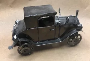 Schwarze Metall Steampunk Skulptur Neu im Karton. Antikwagen 7,5 hoch - Bild 1 von 8