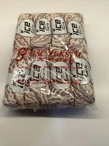 Lote de 8 madejas hilos de hielo algodón ondulado gris crema rojo - Imagen 1 de 4