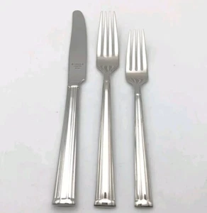 Lenox Lanford Place Knife Fork Salad 3pc Set 18/10 Stainless Flatware Vietnam - Picture 1 of 2