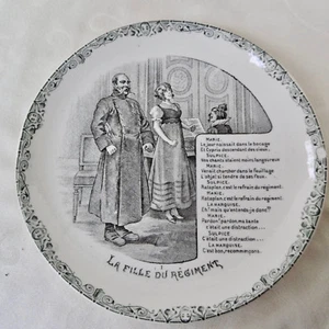 ANCIENNE ASSIETTE HB & Cie CHOISY - CHANSONS N° 1 "LA FILLE DU RÉGIMENT" - Picture 1 of 4