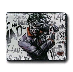 Joker Cards HA HA Men's Bi-Fold Wallet White - Picture 1 of 3