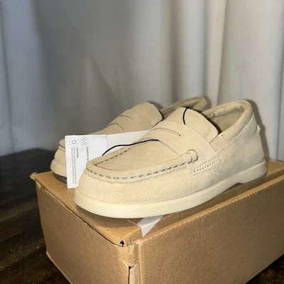 ZARA LOAFER Kids SAND BROWN LEATHER  WITH DETAIL Size USA 10 1/2 EUR 27 - Image 1 of 4