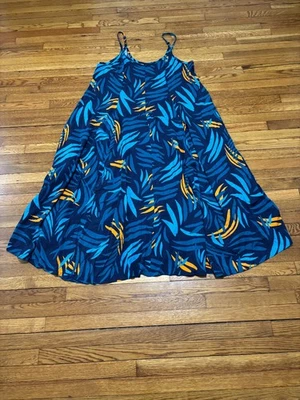 Torrid женщин бак платье плюс размер 3 X синий Flowy эластичный вискозы макси Flare - Изображение 1 из 4