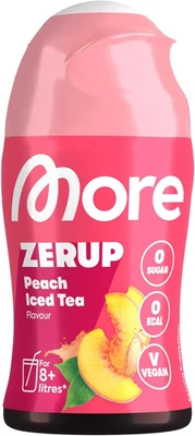 MORE Zerup, Peach Iced Tea, 65 Ml, Für Bis Zu 8 L Fertiggetränk, Zuckerfreier Si - Bild 1 von 4