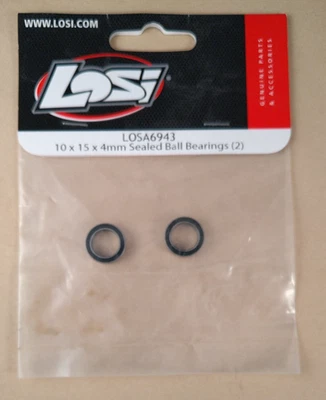 Team Losi LOSA 6943 10 X 15 X 4mm Sealed Ball Bearings 22 4 22T XXX NT RC Parts - Image 1 of 3