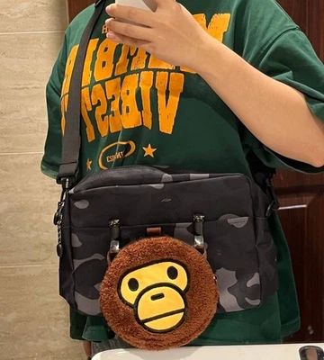 NWT A Bathing Ape BAPE ABC Camo Crossbody Bag with Baby Milo Keyring Gift - Image 1 of 4