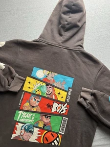 The Boys Sudadera con Capucha Para Hombres L Marrón Un Año Aniversario Suéter Chaqueta Informal - Imagen 1 de 17
