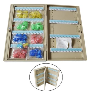 Wall Mount Lock Box Key Storage Cabinet with 160 Hooks and Key Cards - Picture 1 of 13