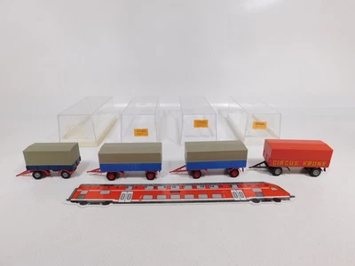 4X Brekina H0 1:87 Rimorchio 5520 Circus Krone 5522 5525 Mint+Box #DZ297-0,5 - Immagine 1 di 4