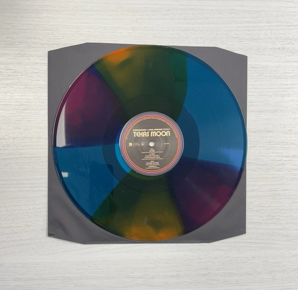 Khruangbin and Leon Bridges Texas Moon EP Kaleidoscope Colored Vinyl - Image 1 of 4