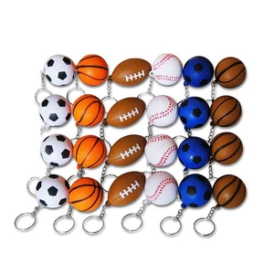  24 Stck. Rugby Basketball Baseball geformte Schlüsselanhänger kreativer Schlüsselhalter einzigartiger Schlüssel - Bild 1 von 12
