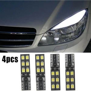 LED Lights Accessories Car 4Pcs 6000K Error Eyebrow T10-12SMD-2835 - Picture 1 of 12
