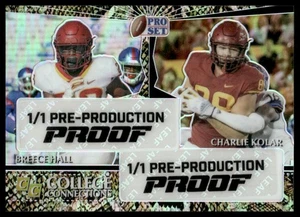 Leaf Metal College Connections Breece Hall Charlie Kolar 1/1 PROOF - Picture 1 of 2
