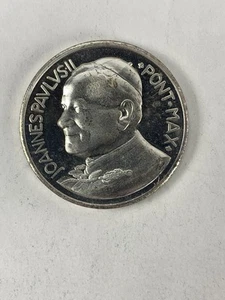 PAPST JOHANNES PAULUS II PONT.MAX. SILBER RUND Micheal Angelo A-76 - Bild 1 von 3