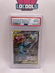 2019 Pokemon SM Black Star Promo Tag Team #SM167 Celebi & Venusaur Gx FA PSA 10 - Bild 1 von 2