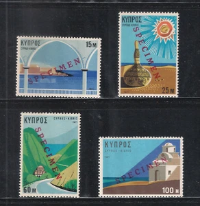 CYPRUS 1971 TOURIST YEAR ISSUE, Set of 4v. Opt. SPECIMEN MNH - Picture 1 of 1