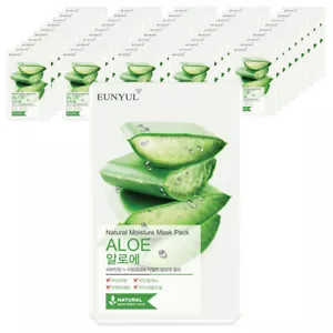 EUNYUL ALOE Natural Moisture Face Mask Pack 50 Sheets Korean Facial SkinCare - Picture 1 of 12