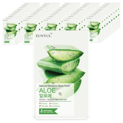 EUNYUL ALOE Natural Moisture Face Mask Pack 50 Sheets Korean Facial SkinCare - Image 1 of 4
