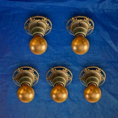 Juego de cinco 5 accesorios antiguos de montaje empotrado de luz ¡Guau! 20M Foto 1 de 4