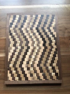 custom end grain wood cutting board - Picture 1 of 3