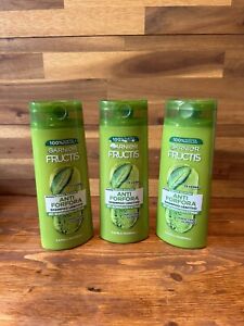 Garnier Fructis Anti-Dandruff Soothing Shampoo for Normal Hair Green Tea x3 New