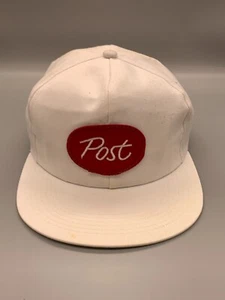 VINTAGE Trucker Hat Cap Snap Back White Red K Products Post Cereal Battle Creek - Picture 1 of 11