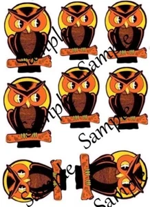 Halloween Big Owls Waterslide Decals - Picture 1 of 2