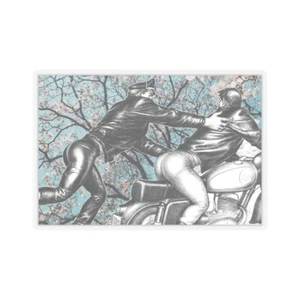 Physique bildhafte Biker Leder Männer Kiss-Cut Aufkleber Gay LGBTQ maskulin - Bild 1 von 25