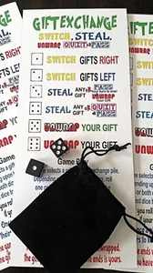 Gift Exchange White Elephant Dice Game - With Game board and Dice - Bachelorette - Picture 1 of 2