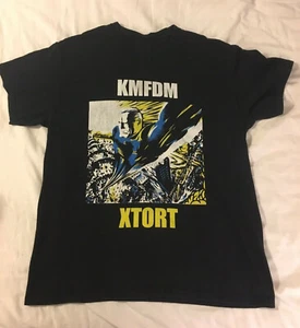 KMFDM band Large 1996 Extort Gift For fans Cotton Black All size Shirt NG1529 - Picture 1 of 2