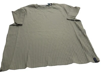 Perry Ellis Men's Green Ribbed Short Sleeve Shirt 2XL - Image 1 of 3