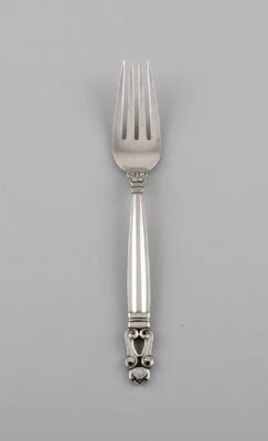 Sei forchette Georg Jensen Acorn in argento sterling. - Immagine 1 di 4