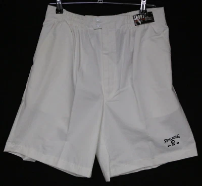 Pantalones Cortos Tenis Atléticos Para Hombres Medianos Nuevos De Colección Años 80 Spalding Sport Pro BLANCOS *LEER* Foto 1 de 4