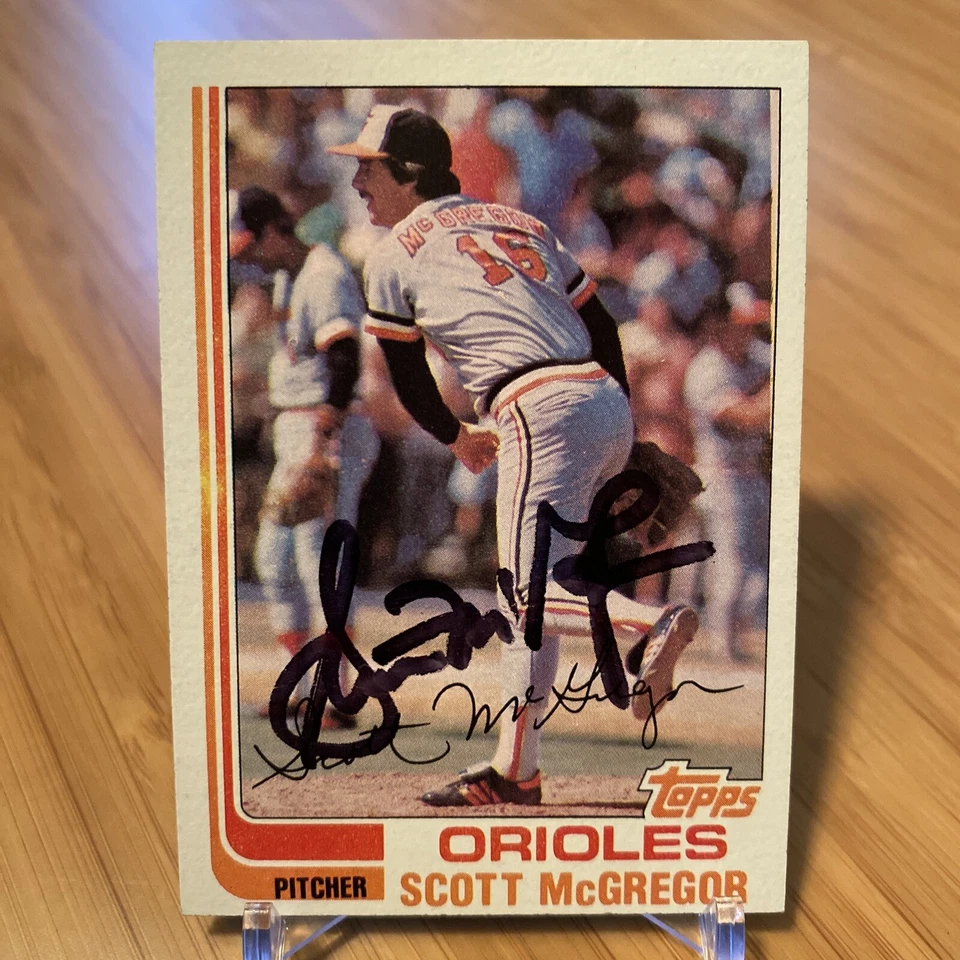 1982 Topps SIGNED Autographed Scott McGregor Baltimore ORIOLES #617 Card - Image 1 of 1