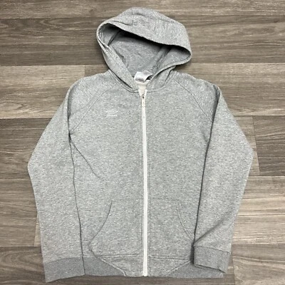 Sudadera con Capucha Umbro De Colección Para Mujer Pequeña Gris Fútbol Fútbol Cremallera Completa Mínima Foto 1 de 4